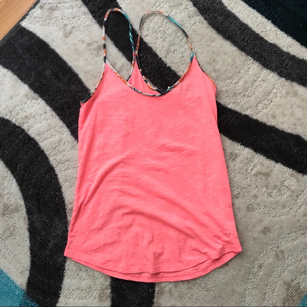 Floral pink tank top